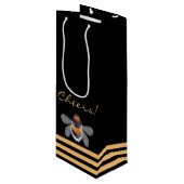 Honeycomb Pattern Wijn Cadeautas (Voorkant Gekanteld)