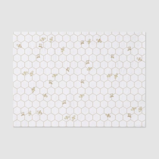 Honeycomb Patterned Tissue Paper met kleine bijen Tissuepapier (Voorkant)