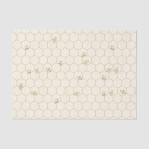 Honeycomb Patterned Tissue Paper met kleine bijen Tissuepapier