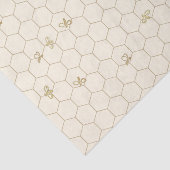 Honeycomb Patterned Tissue Paper met kleine bijen Tissuepapier (Detail)