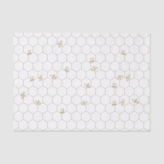 Honeycomb Patterned Tissue Paper met kleine bijen Tissuepapier (Voorkant)