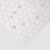 Honeycomb Patterned Tissue Paper met kleine bijen Tissuepapier (Detail)