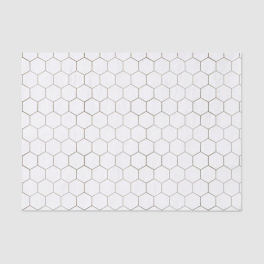 Honeycomb Patterned Tissue Paper on White Tissuepapier (Voorkant)