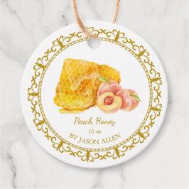  Honeycomb Peach Geïnfundeerde Honey Hang Label