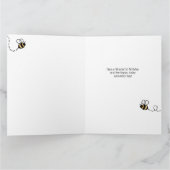 Honeycomb Photo Collage Bee Happy Birthday Kaart (Binnen)