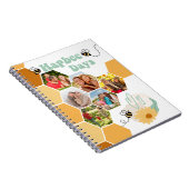Honeycomb Photo Collage Cute Bumble Bee Notitieboek (Rechterzijde)