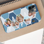 Honeycomb Photo Collage Papa of 4 Letter Name Case-Mate iPhone Case