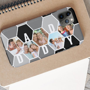 Honeycomb Photo Collage papa of 5 Letter Name Case-Mate iPhone Case