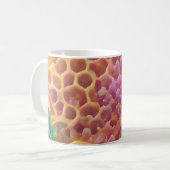 Honeycomb psychedelic digital art koffiemok (Voorkant links)