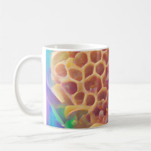 Honeycomb psychedelic digital art koffiemok