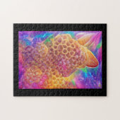 Honeycomb psychedelic digital art legpuzzel (Horizontaal)