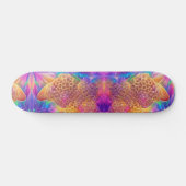 Honeycomb psychedelic digital art persoonlijk skateboard (Horizontaal)