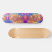Honeycomb psychedelic digital art persoonlijk skateboard (Horizontaal)