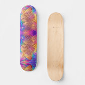 Honeycomb psychedelic digital art persoonlijk skateboard (Voorkant)
