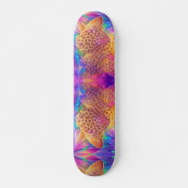 Honeycomb psychedelic digital art persoonlijk skateboard