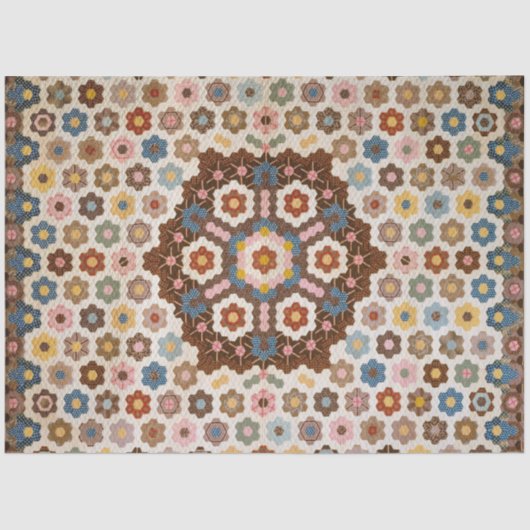 Honeycomb Quilt  1830 katoenkerontkoppeling Tissuepapier (Voorkant)