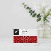 Honeycomb Red - Logo en panel v2 - zwart Visitekaartje (Staand voorkant)