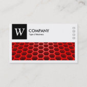 Honeycomb Red - Logo en panel v2 - zwart Visitekaartje (Voorkant)