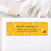 Honeycomb Retouradreslabel Honeybee Etiket (Insitu)
