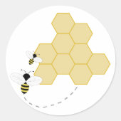 Honeycomb Ronde Sticker (Voorkant)