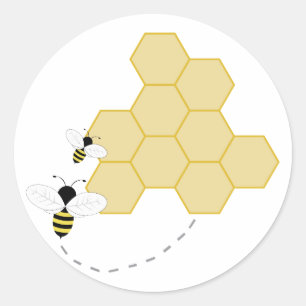 Honeycomb Ronde Sticker
