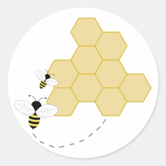 Honeycomb Ronde Sticker (Voorkant)