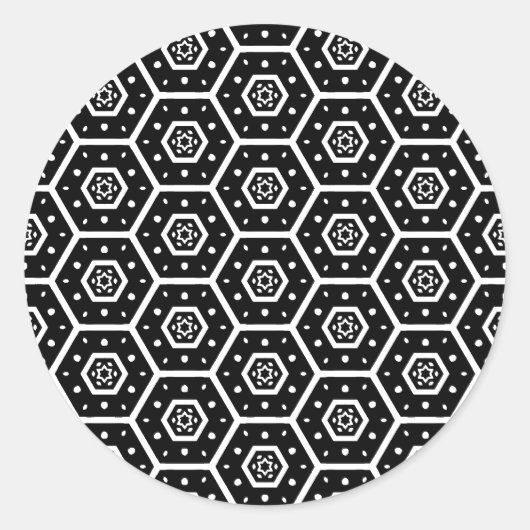 Honeycomb Ronde Sticker (Voorkant)