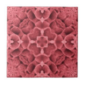 Honeycomb roos roze geometrische hoekbloemontwerp tegeltje (Voorkant)