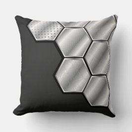 Honeycomb Silver Tegels Decorative Pillow Kussen