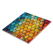 Honeycomb Stained Glass  Tegeltje (Zijkant)