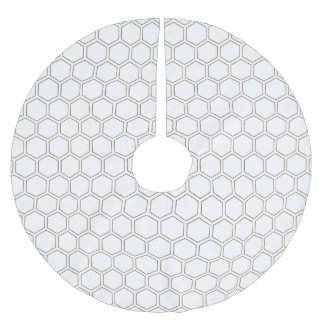 Honeycomb Taupe Neutrale Patroonhouder Kerstboom Rok