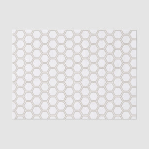 Honeycomb Taupe Neutrale Patroonhouder Tissuepapier