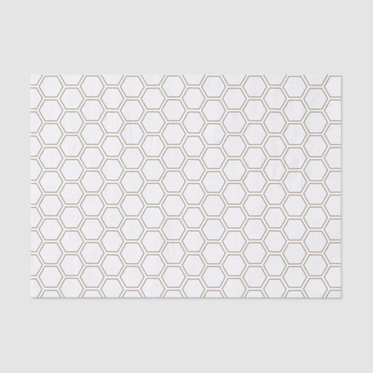 Honeycomb Taupe Neutrale Patroonhouder Tissuepapier (Voorkant)