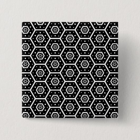 Honeycomb Vierkante Button 5,1 Cm (Voorkant)