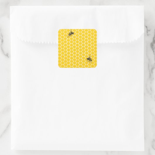 Honeycomb Vierkante Sticker (Tas)