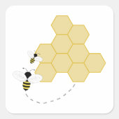 Honeycomb Vierkante Sticker (Voorkant)