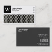 Honeycomb Warm - Logo en panel v2 - zwart Visitekaartje (Voorkant / Achterkant)