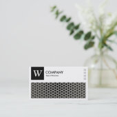 Honeycomb Warm - Logo en panel v2 - zwart Visitekaartje (Staand voorkant)