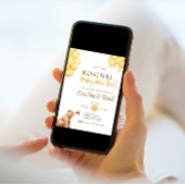 Honeycomb wat het baby beer Baby shower wordt Kaart