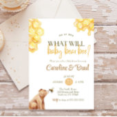 Honeycomb wat het baby beer Baby shower wordt Kaart