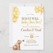 Honeycomb wat het baby beer Baby shower wordt Kaart (Voorkant)