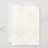 Honeycomb wat het baby beer Baby shower wordt Kaart (Achterkant)