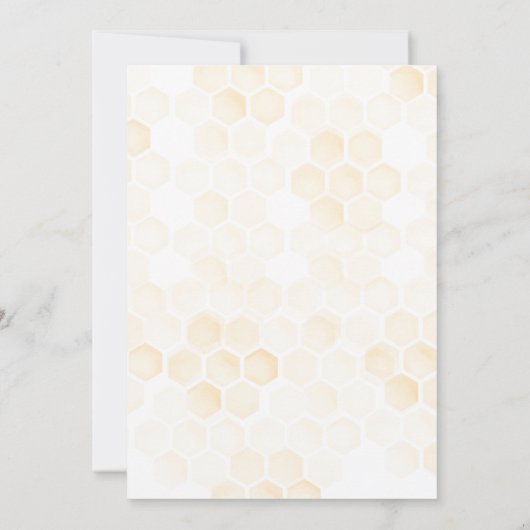 Honeycomb wat het baby beer Baby shower wordt Kaart (Achterkant)