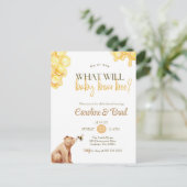 Honeycomb wat het baby van beer bij Baby shower za Briefkaart (Staand voorkant)