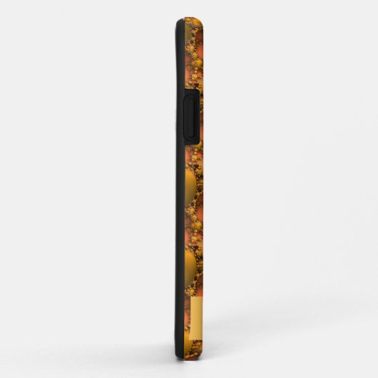 Honeycomb Yellow Fractal Art Monogram Case-Mate iPhone Case (Achterkant/rechts)