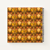 Honeycomb Yellow Fractal Art Monogram Notitieboek (Achterkant)