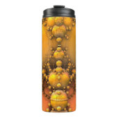 Honeycomb Yellow Fractal Art Thermal Tumbler Thermosbeker (Voorkant)