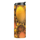 Honeycomb Yellow Fractal Art Thermal Tumbler Thermosbeker (Gedraaid links)