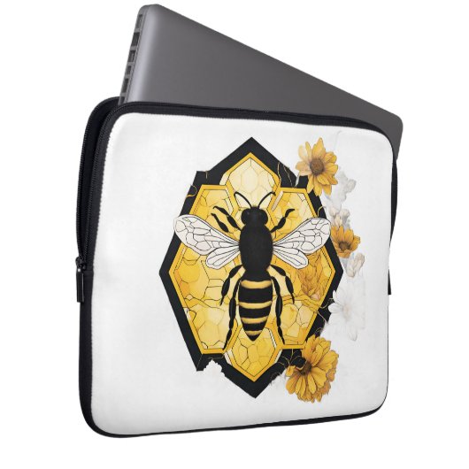 Honeycombe Bee Electronics Bag Laptop Sleeve (Voorkant Rechts)