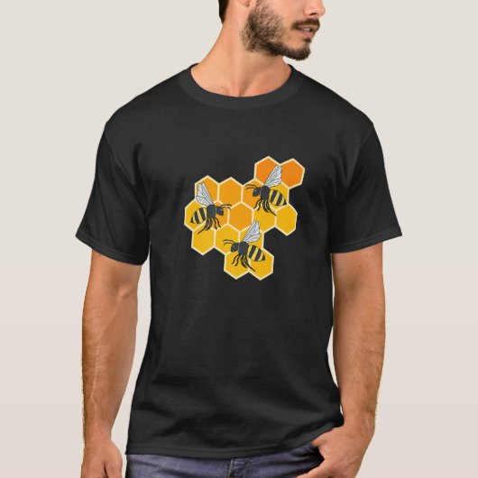 Honeycombs Bees Nature Wildlife Honey Premium T-shirt (Voorkant)